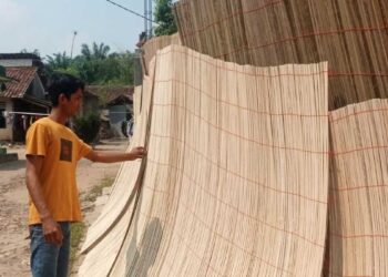 Permintaan Tirai Sawit Melejit Saat Musim Kemarau, Omzet Perajin Lebak Tembus Dua Kali
